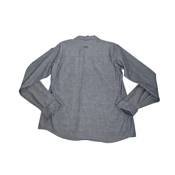 Arc'teryx Astute Long Sleeve Button Up Shirt Chambray Gray Men's Medium READ - Picture 6 of 11